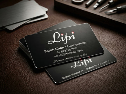 Personalized Metal Business Cards - Pack of 50 Premium Quality Cards - Lipi