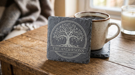 Personalized Slate Coasters Set of 4 for Unique Home Decor - Lipi