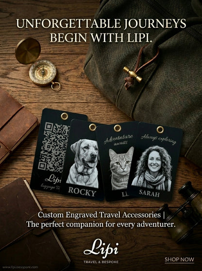 The Family Transit Set | 4-Piece Personalized Metal Bag Tags