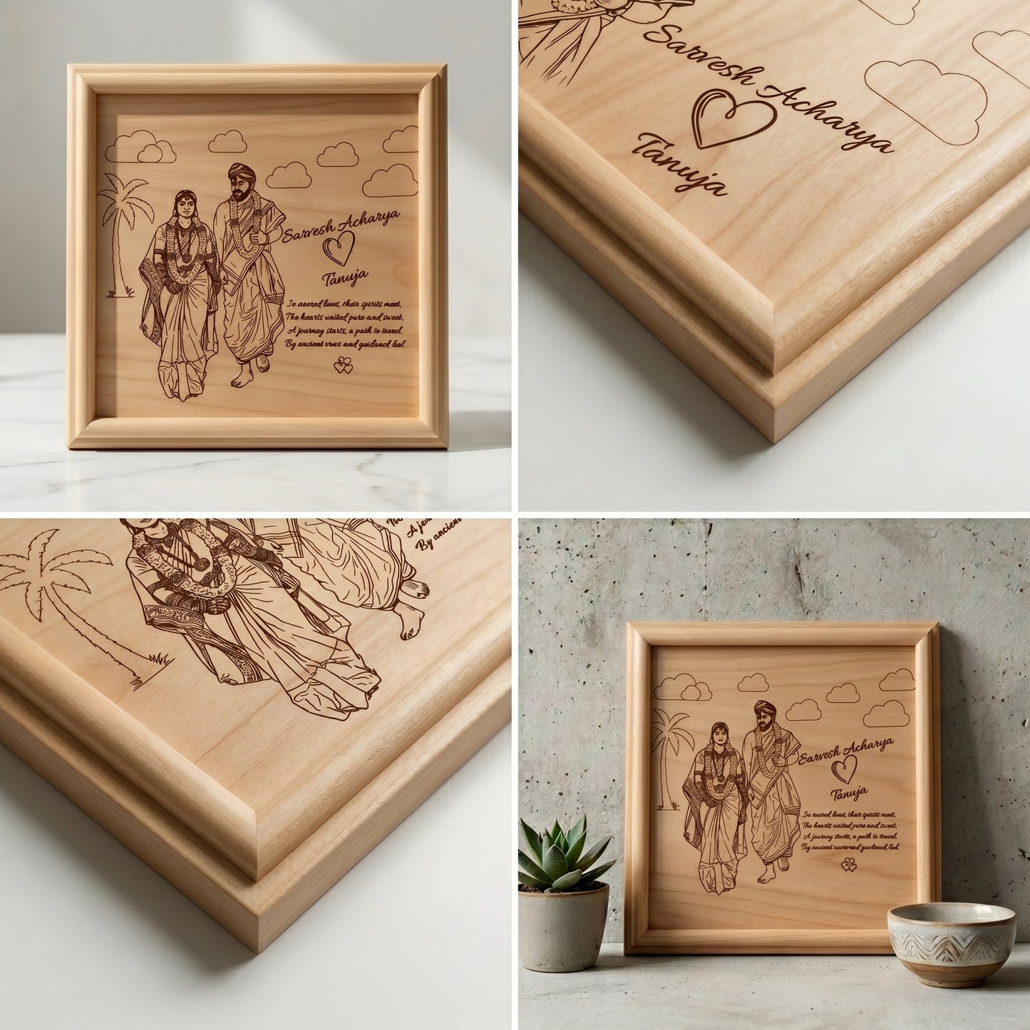 personalized wooden photo plaque
