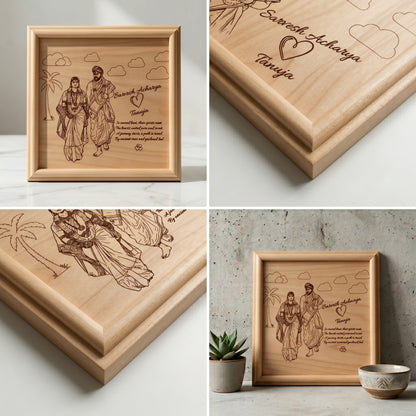 personalized wooden photo plaque