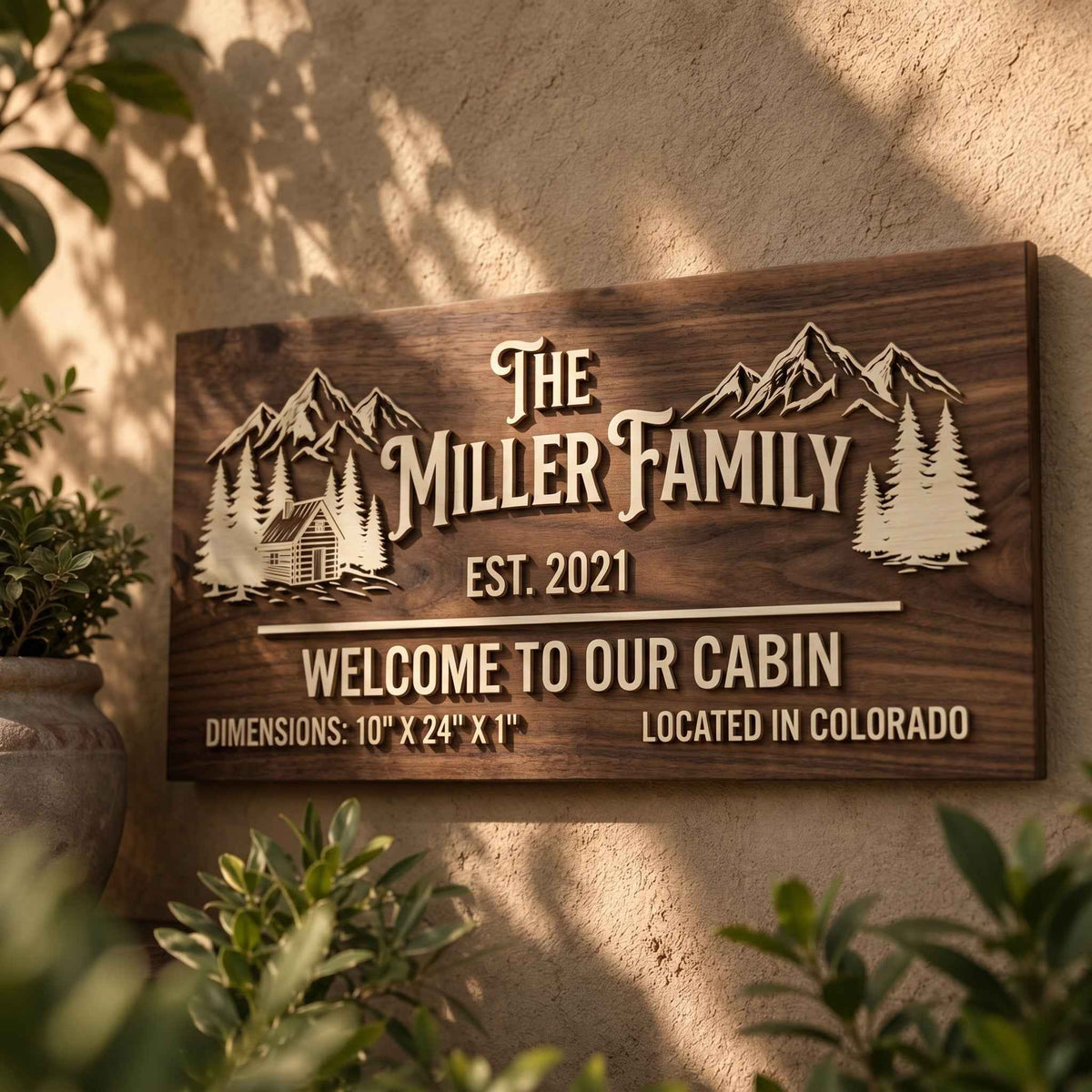 Heritage Custom Wood Sign - Solid 1-Inch Architectural Sign Board