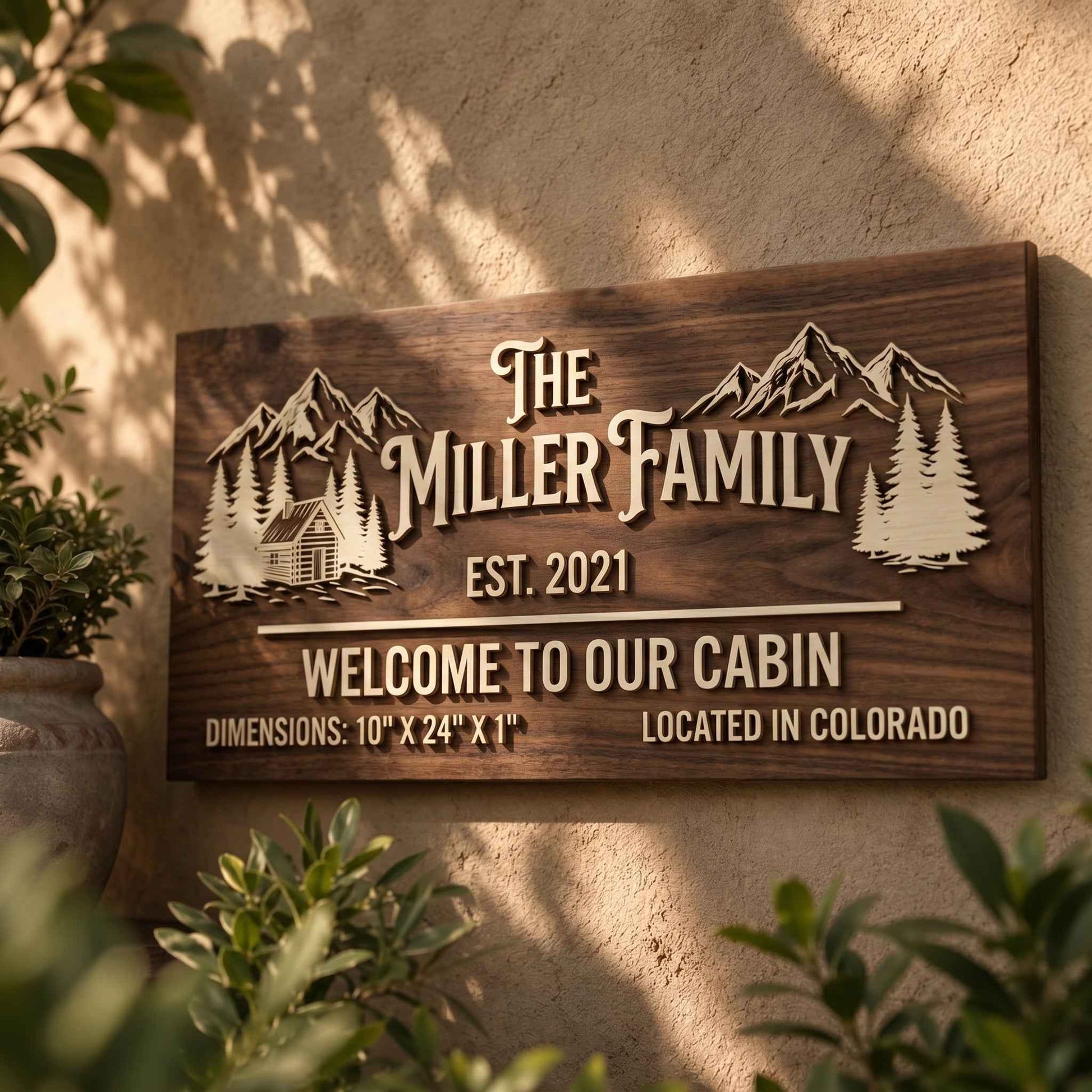 Heritage Custom Wood Sign - Solid 1-Inch Architectural Sign Board