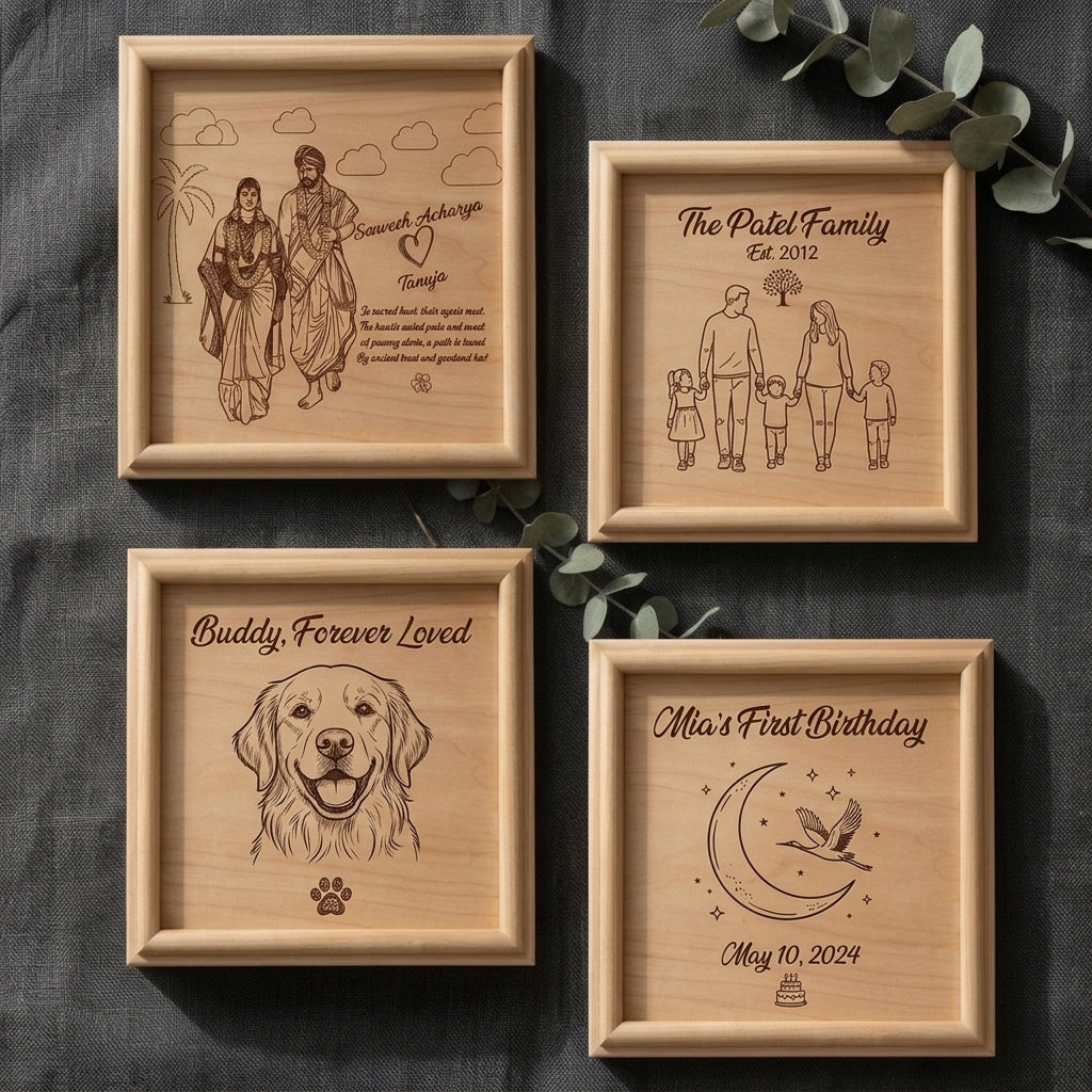 personalized wooden photo plaque
