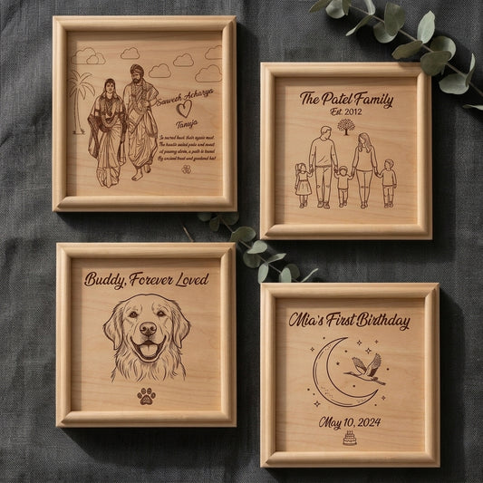 personalized wooden photo plaque