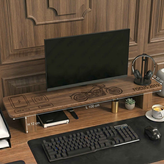 Desk Monitor Riser | Custom-engraved command Centre